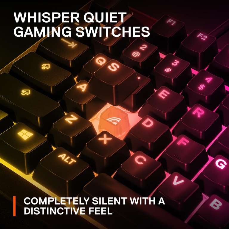 SteelSeries Apex 3 TKL Gaming Keyboard - Silent Keyboard, Tenkeyless PC ...