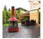Outdoor 1.75m Steel Chiminea Fireplace with Cooking Grill in Red £229.98 (Members Only) @ Costco