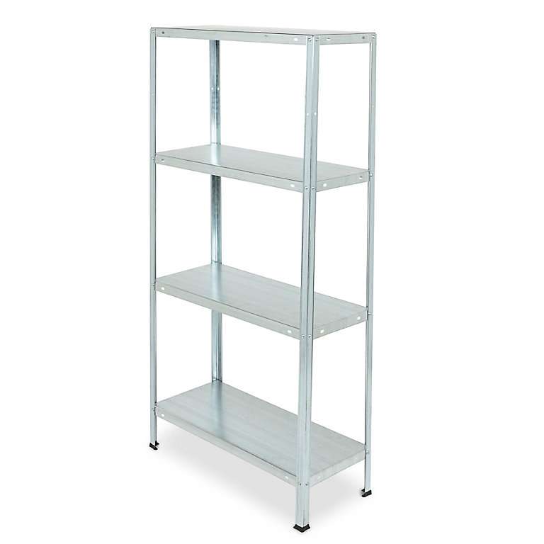 2 x Steel Garage Shelving Unit, 4 Shelf (H)1400mm (W)700mm - Discount Applied At Checkout - Free C&C