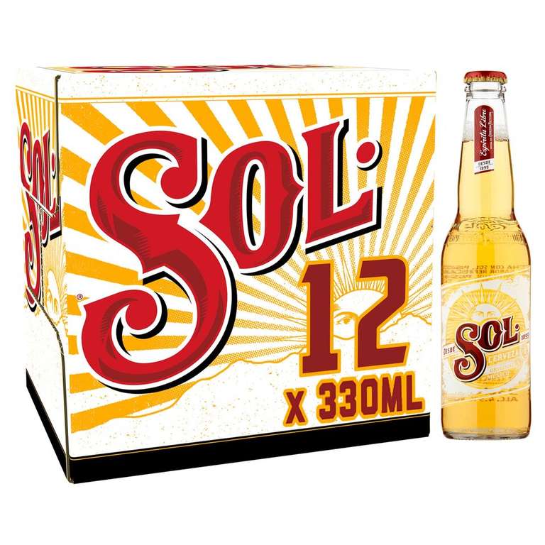 Sol. Original Beer 12X330ml - £8 Clubcard Price @ Tesco