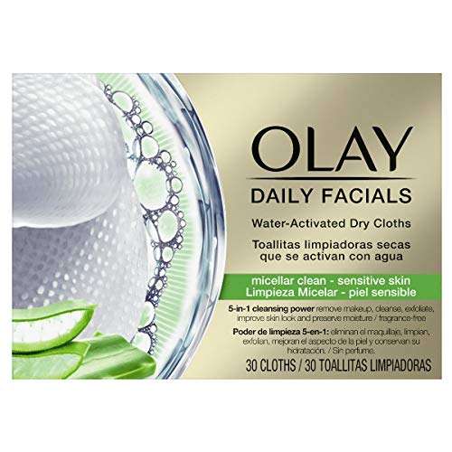 Olay Daily Facials 5-in-1 Water Activated Dry Cloths - Pack of 6 £21 @ Amazon