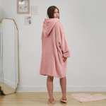 OHS Side Pocket Sherpa Fleece Hoodie Blanket (in Blush) - £6 (£3.95 Delivery) - @ Onlinehomeshop