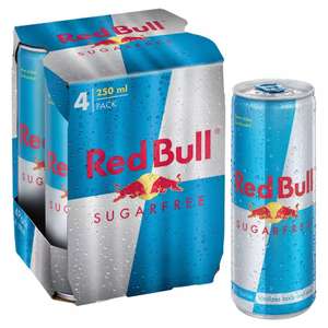 Red Bull Energy Drink, Sugar free 4x250ml - £3.25 @ ASDA