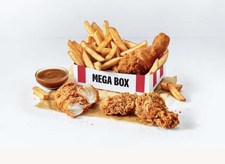 Gravy Mega Box £3.99, Dipped Bites £2.19, 8pc Dipping Boneless Feast £15.99 via app