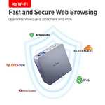 GL.iNet MT2500A (Brume 2) Mini VPN Security Gateway, VPN Cascading, Internet Security, 2.5G WAN, NO Wi-Fi* (Aluminium Alloy Case)