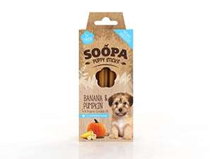 10 Pack Soopa Banana & Pumpkin PUPPY Dental Sticks £7.25 @ Amazon