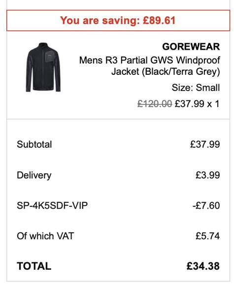 GORE WEAR R3 パーシャル GWS シャツ サイズXL GOREWEAR Men's R3 Partial GWS Windstopper Jacket Black S/M £30.39