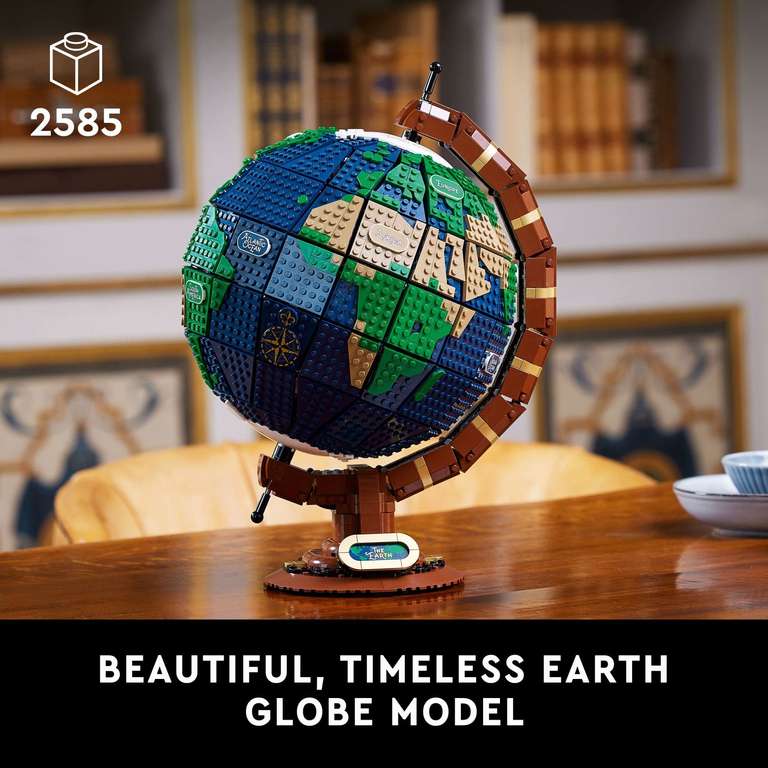 LEGO Ideas The Globe Spinning Model Set for Adults 21332 - Free C&C