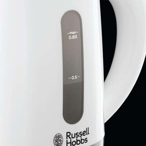 Russell Hobbs Electric 0.85L Travel Kettle, Small & Compact, Dual voltage, inc 2 cups & spoons