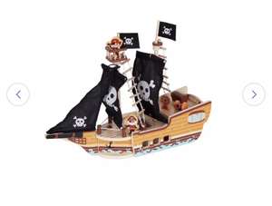 Cocoland Wooden Pirate Ship Dolls Playset (free c&c)