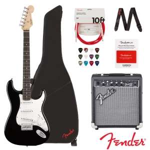 Squier Stratocaster by Fender Electric Guitar Bundle in Black - £134.99 (Members Only) @ Costco