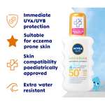 3 x NIVEA SUN Kids Protect & Sensitive Spray (200ml) Sunscreen Spray with SPF 50+, £12.75 S&S /£10.87 Max S&S +Voucher on 1st S&S