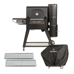 Masterbuilt MB20041020 Gravity Fed 24" 560 with Warming Racks and Grill Cover Pack - w/Code