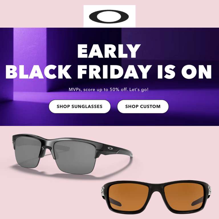 Sale Up to 50% Off + 20% off Full Price with Code + Free Delivery & Returns @ Oakley
