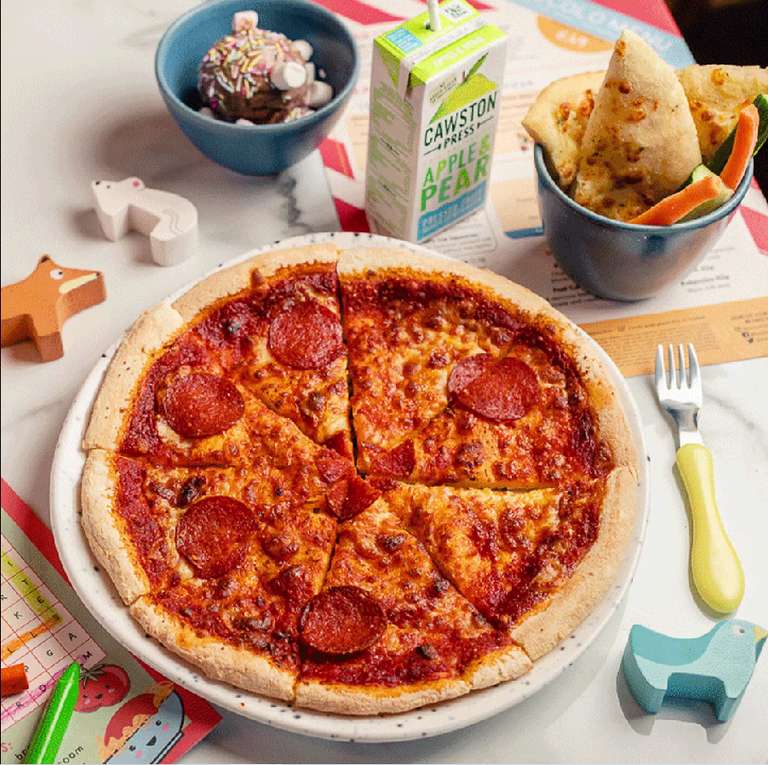 Kids eat for £1 (3-courses + drink) with the purchase of every adult main from 4-6pm on Monday-Thursday @ Bella Italia