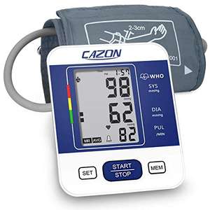 Cazon Blood Pressure Monitor Upper Arm - £13.60 with voucher, sold by Cazon @ Amazon