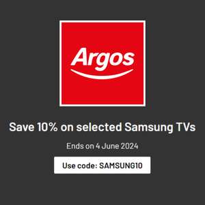 10% Off Selected Samsung TVs W/Code + 10 x Nectar Points + Free Click & Collect
