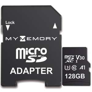 MyMemory 128GB V30 PRO Micro SD Card (SDXC) A1 UHS-1 U3 + Adapter - 100MB/s, Lifetime Warranty - £9.99 delivered @ MyMemory