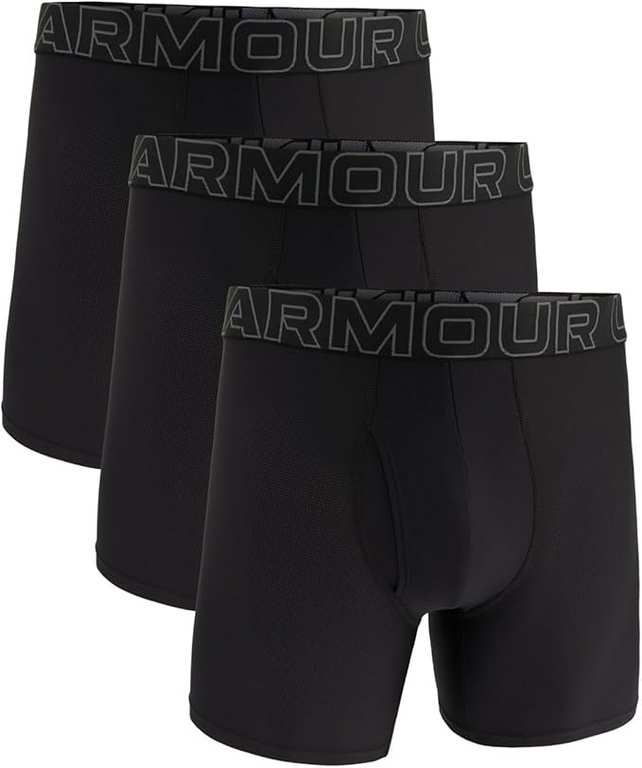 Under Armour Men's 3-Pack Performance Tech Mesh Boxer Brief, 6" Inseam S-5XL (also multi coloured see post)