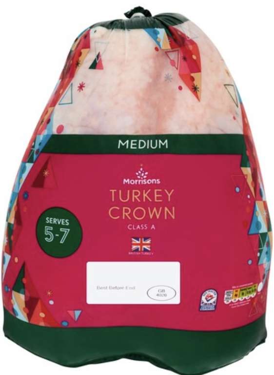 Medium & Large Frozen Turkey Crowns £9.99 per KG @ Morrisons Scunthorpe