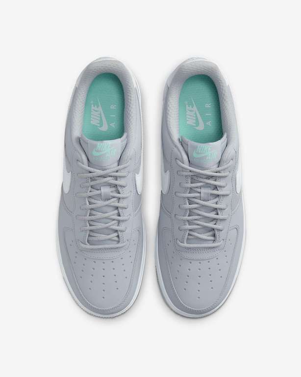 Nike Air Force 1 '07 Trainers Wolf Grey/Hyper Turquoise/White