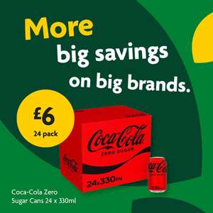 Coca-Cola Zero Sugar Cans 24 x 330ml - Instore Only
