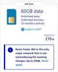 Get 60GB (120GB with Volt) Data + Unlimited Mins / Texts - £10pm 12 Month + 6 Months Disney+ @ O2 / USWITCH