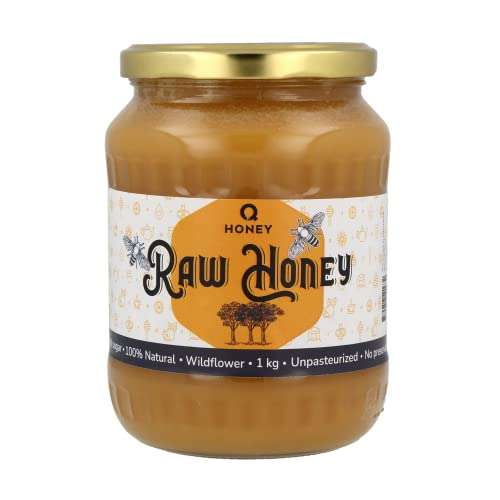 Pure Raw Honey 1kg Natural Unpasteurised Unfiltered Unheated Wildflower Honey £12.99 @ Amazon