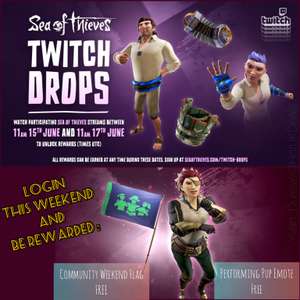 [PS5, Xbox, PC] Sea of Thieves : Earn Concertina, Bucket, Silken Gloves, Padded Belt By Watching Twitch Streams + Bonus Free Emote and Flag