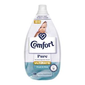Comfort Pure Ultimate Fresh & Mild Ultra Concentrated Fabric Conditioner 58 washes 870 ml - discount at checkout (1.83 with max S&S)