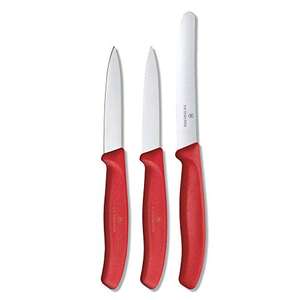 Victorinox 3-Piece Swiss Classic Paring Knife-Set, Stainless Steel, Red, 30 x 5 x 5 cm