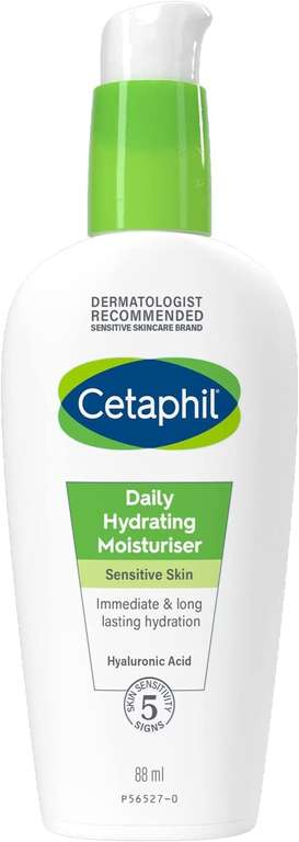 Cetaphil Daily Hydrating Face Moisturiser, 88ml, For Sensitive Skin, With Hyaluronic Acid