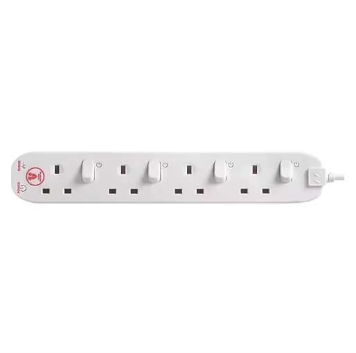 Masterplug 13A 4-gang Switched Surge-protected Extension Lead 1M (Free C&C)