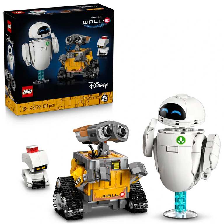 LEGO Disney 43279 WALL-E and EVE Set + Free C&C