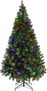 WeRChristmas 7ft Pre-Lit Spruce Multi-Function Christmas Tree, 300 Multi-Colour LED Lights £29.99 @ Amazon