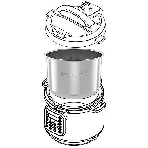 Like New Instant Pot Stainless Steel Inner Pot - 8 Litre Compatible with Duo 8L, Duo Plus 8L, Nova 8L, Duo Crisp 8L - Discount At Checkout
