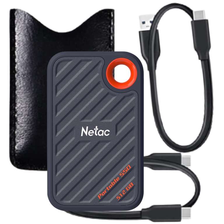 Netac ZX20 External Portable NVMe SSD, USB 3.2-C, 2000MB/s Read/Dust-Resistant 512GB £41.99 1TB £64.49 @ Amazon/ Netac Official Store