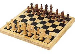 Wooden Chess and Draughts Board Game £4.50 C&C @ Argos