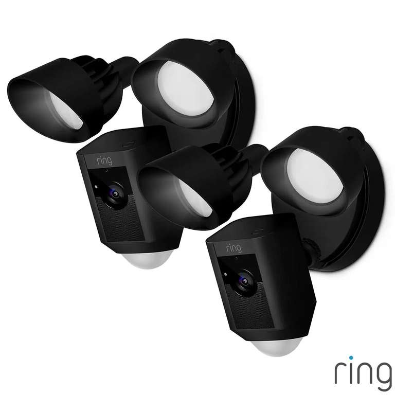 2 Pack Ring Floodlight Cam Plus Wired in White (Black also Available - link in Description) £189.99 (Membership Required) @ Costco
