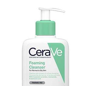 CeraVe Foaming Cleanser for Normal to Oily Skin 473ml with Niacinamide and 3 Essential Ceramides