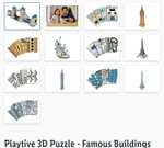 Playtive 3D Puzzle - Choice of 5 Famous Buildings (Tower Bridge, Eiffel Tower, Big Ben etc) £2.99 @ Lidl