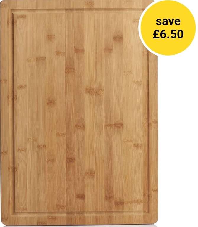Large Bamboo Chopping Board with Groove (35x50cm) - Free C&C