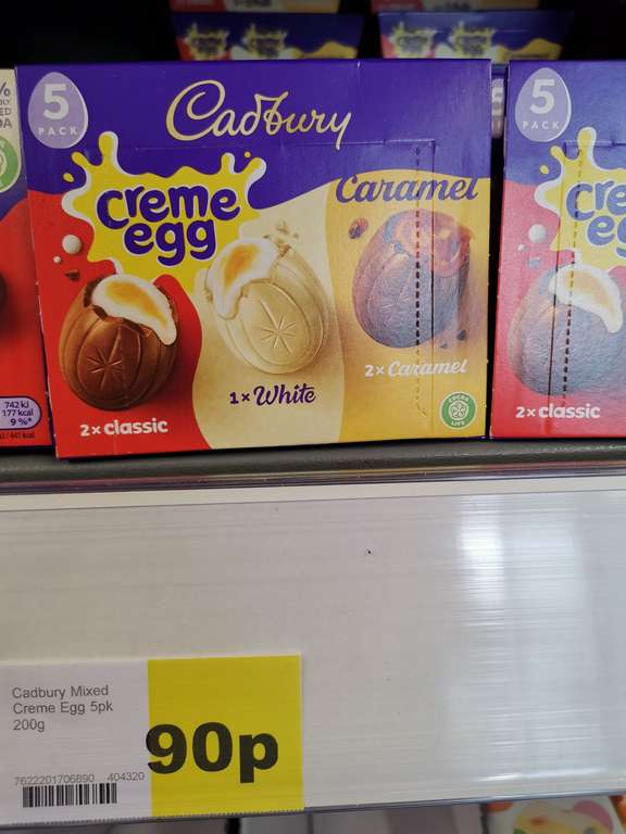 Cadbury's cream eggs five pack / Cadbury mixed eggs 5 pack - Dorchester