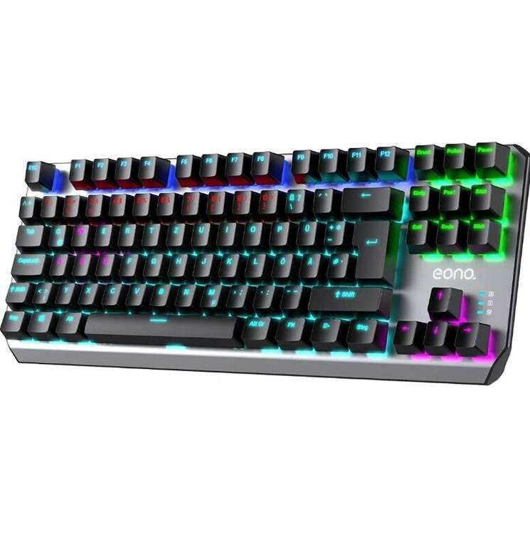 Amazon Brand - Eono Gaming Keyboard, Mechanical Gaming Keyboard RGB, Blue Switch (German Keyboard) - £9.25 delivered @ nannan2015 / eBay