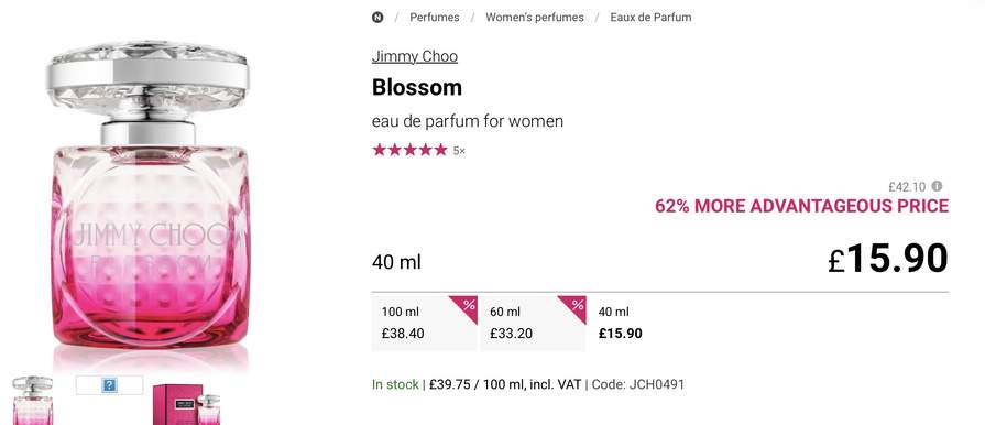 Superdrug jimmy choo blossom hot sale