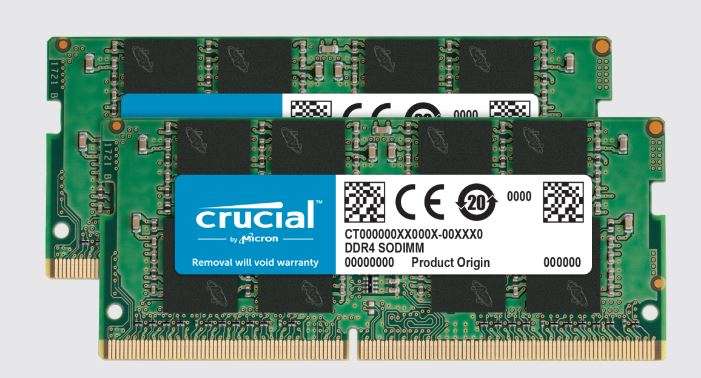 Crucial 16GB Kit (2 x 8GB) DDR4-3200 SODIMM laptop Memory - £33.47 / 8GB - £17.27 / 32GB (2 X 16GB) - £66.95 Delivered Using Code @ Crucial