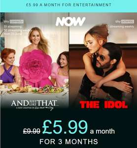 £5.99 A Month For Entertainment Package On Now (TV) for Three Months - By Email Invite Only @ Now