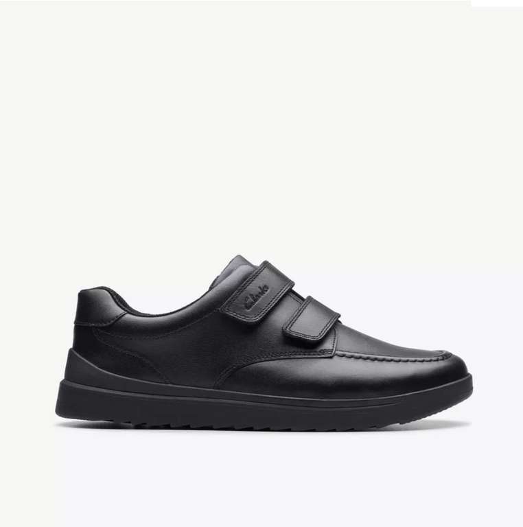 Clarks Goal Style Youth Black Leather School Shoes (UK3-8 EU35.5-42) Free store collection