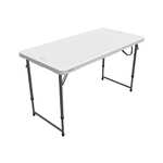 Lifetime 4 x 2 ft (122 x 61 cm) Rectangular Light Commercial Fold-in-Half Folding Table with 3 Adjustable Heights of 24/29/36" £33 @ Amazon