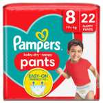 Pampers Baby-Dry Nappy Pants Size 8, 22 Nappies, Essential Pack 22pk